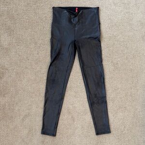 Spanx High-Waist Black Faux-Leather Leggings